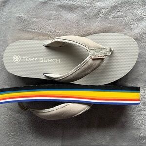 Tory Burch 70’s Platform Multicolor / Rainbow Flip Flops Size 9